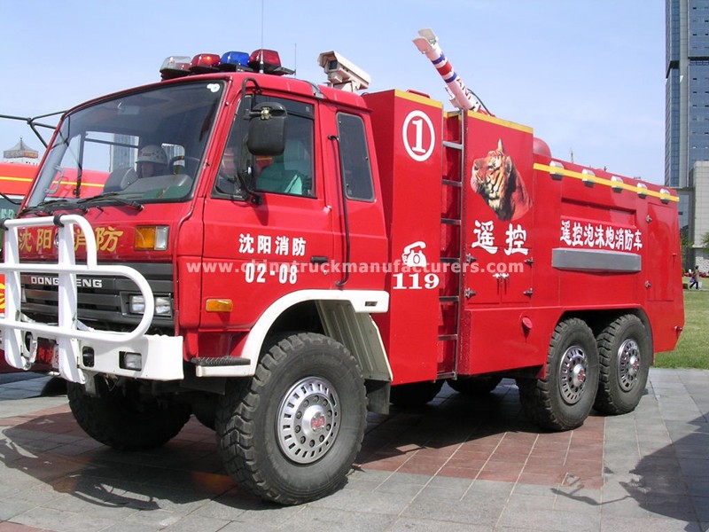 China 6x6 off road Remote control foam fire fighting truck