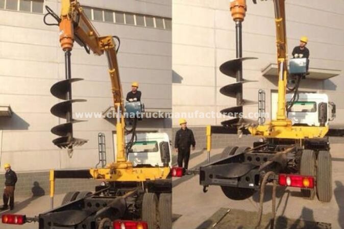 Heavy Duty 3 tons Crane Mounted Truck with Ground Digging Machine