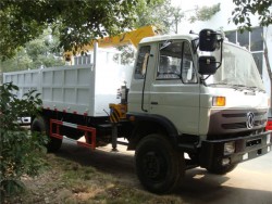 Used 6 wheels 5 ton dump crane truck
