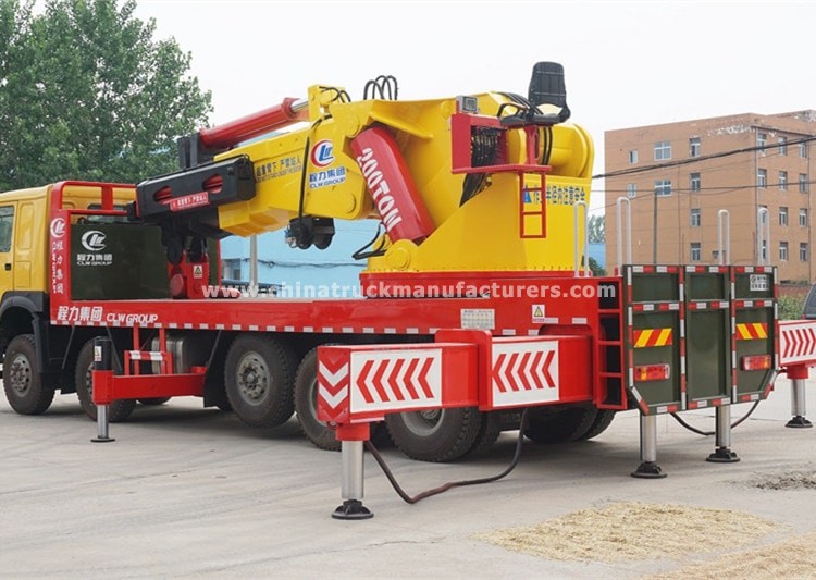 howo 8x4 80 ton truck mounted crane