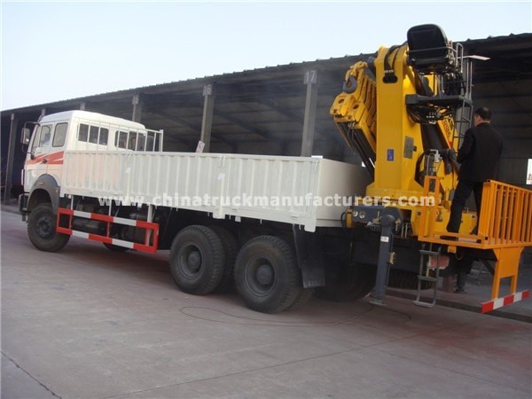 Beiben 6x4 16 ton knuckle boom crane truck