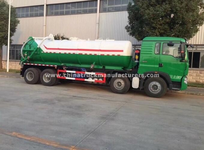 Used Sinotruck 8x4 20m3 vacuum sewage suction truck