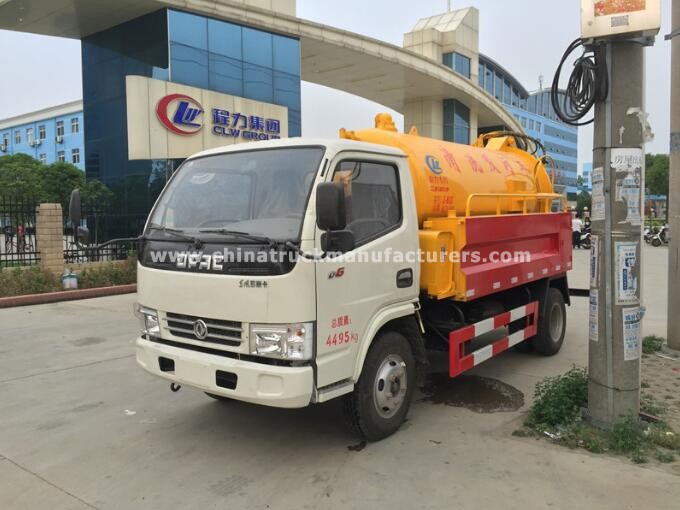Used Dongfeng 4x2 5m3 sewage suction truck