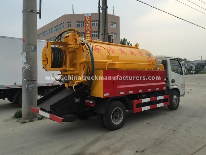 Used Dongfeng 4x2 5m3 sewage suction truck