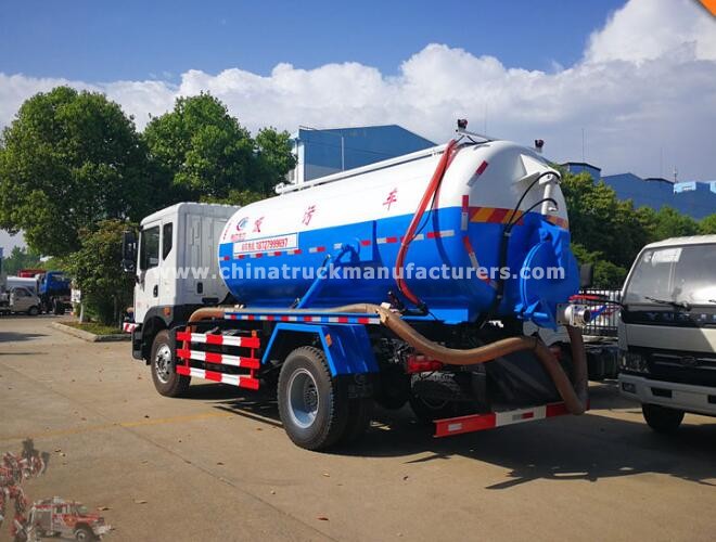 Used Dongfeng 4x2 8m3 sewage suction truck
