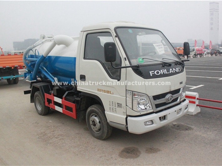 Used 2000 Litres Small Vacuum Cleaning Sewage Truck