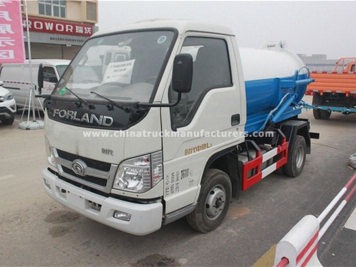 Used 2000 Litres Small Vacuum Cleaning Sewage Truck