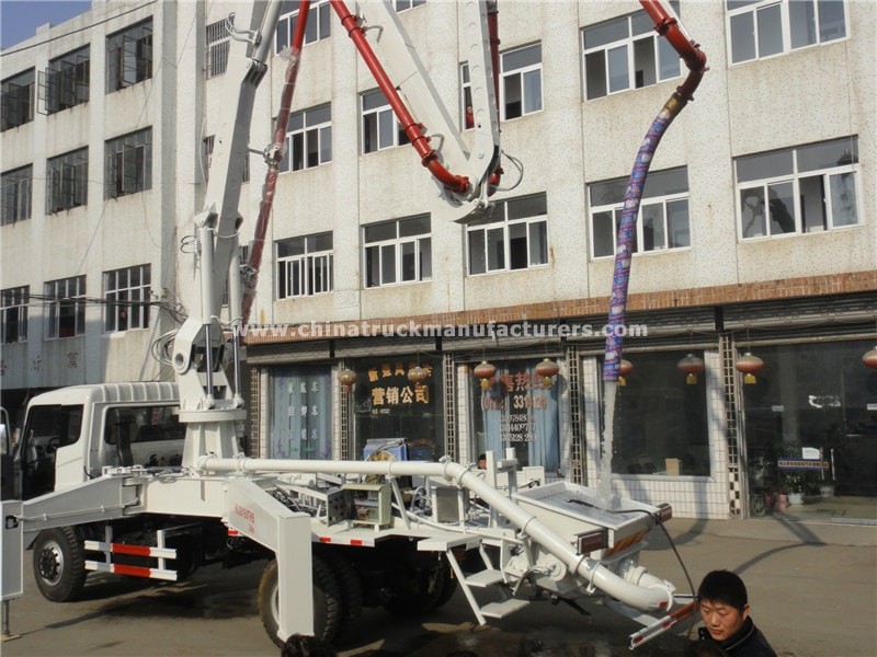 china 4x2 28 meter concrete pump truck