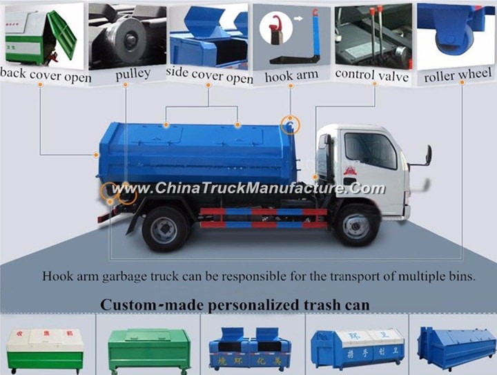 China 4X2 5 ton garbage dump truck