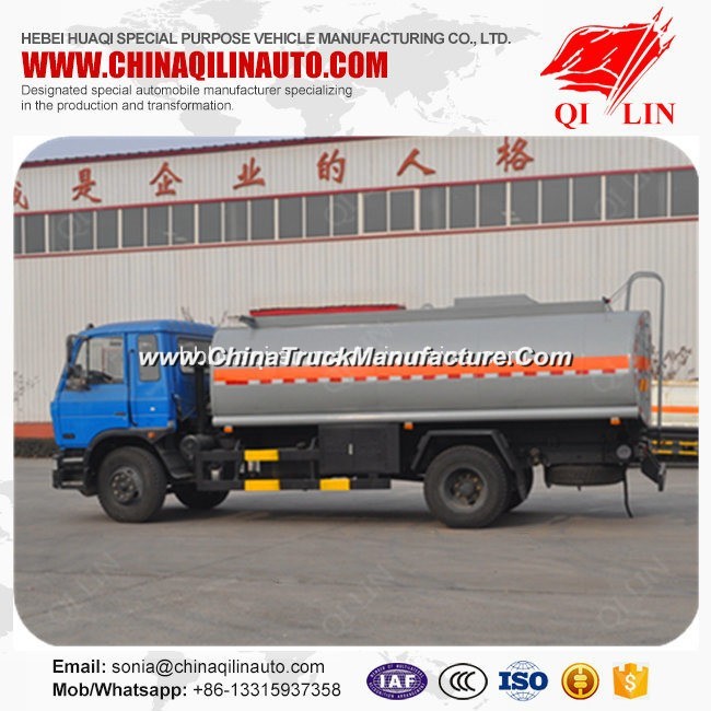 12600 Liters Capacity Fuel Tanker Truck for Diesel / Gasoline Loading