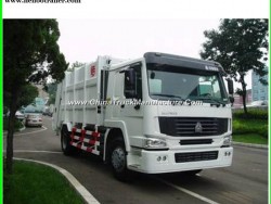 Professional Supply HOWO Compression Garbage Truck with Different Tank Size
