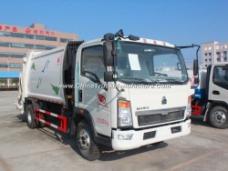 China Rear Loader HOWO 8cbm Capacity Compactor Garbage Trucks Promotional
