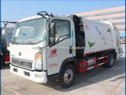 HOWO 5m3 Garbage Truck 5cbm Waste Collector Truck