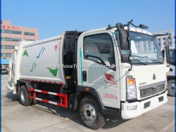HOWO 5m3 Garbage Truck 5000L Compression Garbage Truck