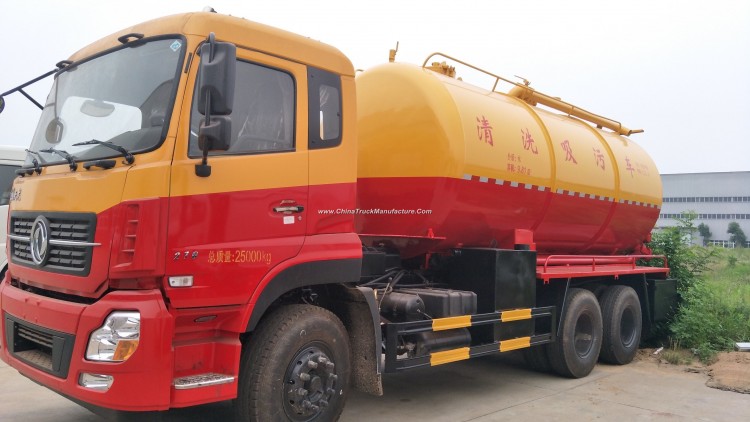 Dongfeng 6*4 240HP 22cbm Vacuum Sewage & Fecal Suction Truck
