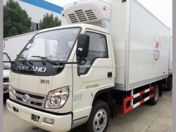 China 4tons Isuzu Diesel Refrigerated Truck for Meat Fish Milk Transport