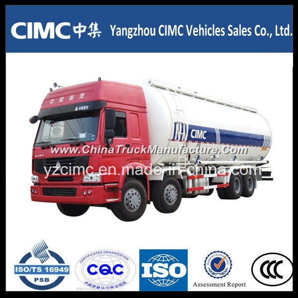 Sino HOWO 8X4 Bulk Cement Powder Material Tank Truck