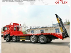30 Ton 8X4 Used Low Loader Container Flatbed Truck