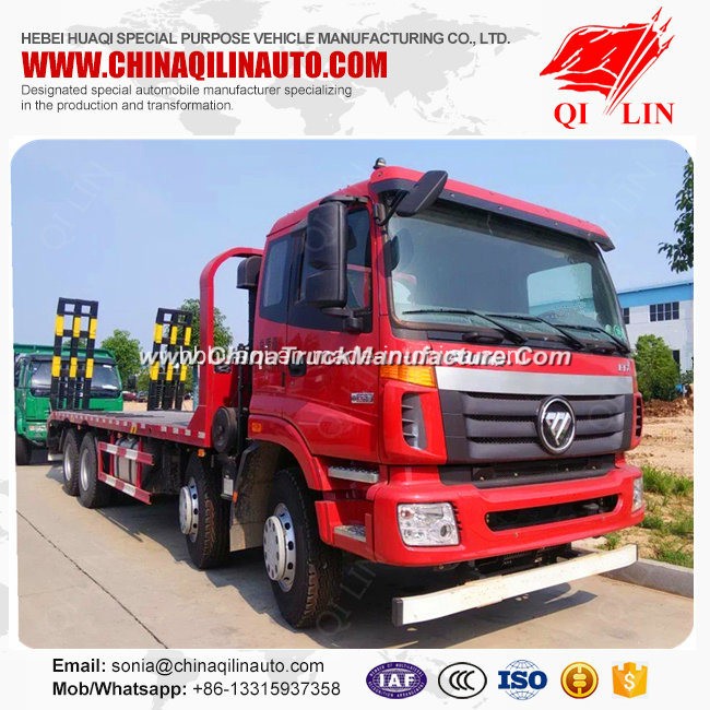 30 Tons Low Flat Deck Truck with Extendable Side Flatbed