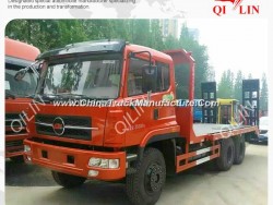 6*4 25 Tons Heavy Duty Platform Container Low Loader Truck