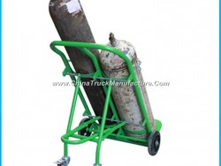 Four Wheels Steel Double Gas Cylinder Hand Delivery Truck