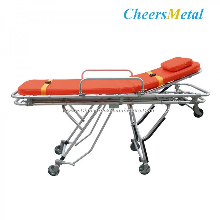 Mobile Stainless Steel Emergency Stretcher Trolley for Patient Transfer