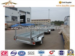 Hot DIP Galvanized 7X4 Box Trailer Car Trailer with Cage