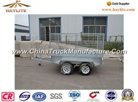 Haylite 8X5 Trailer with Cage Doubel Axle on Hot Sale
