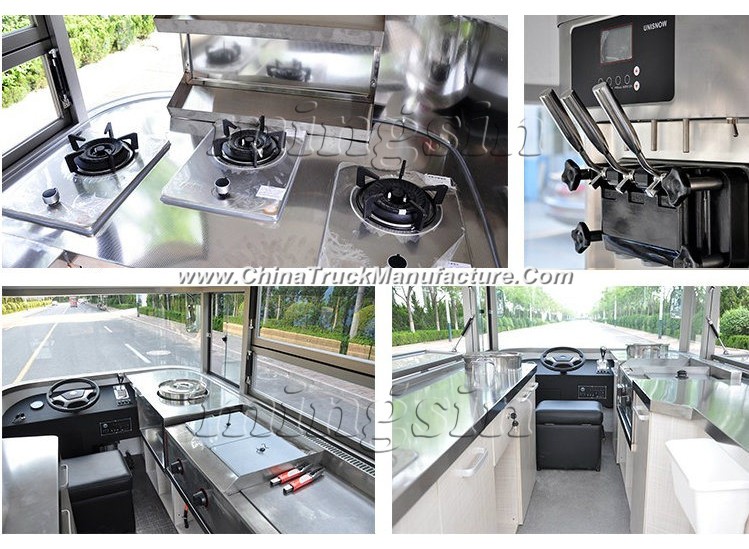 Mobile Food Trucks For Sale With Automatic Displaying Cabinet For
