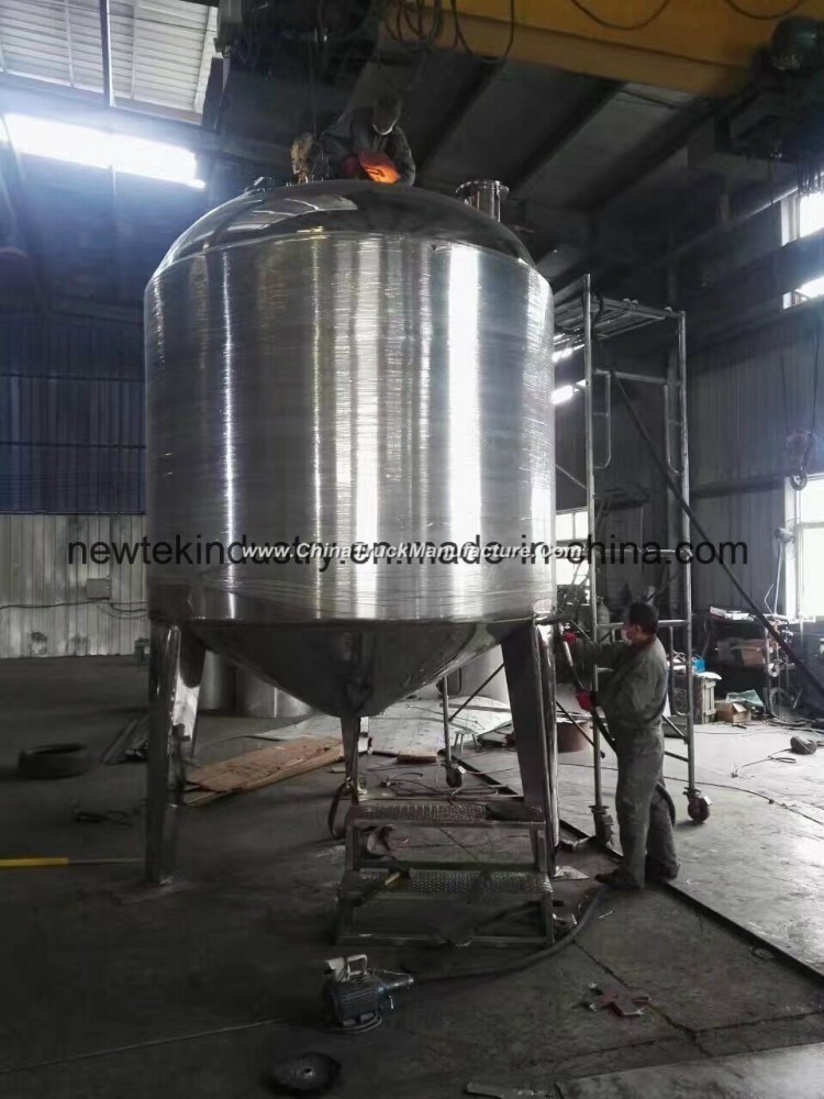 Stainless Steel Hot Water Jacketed Conical Bottom Storage Tank
