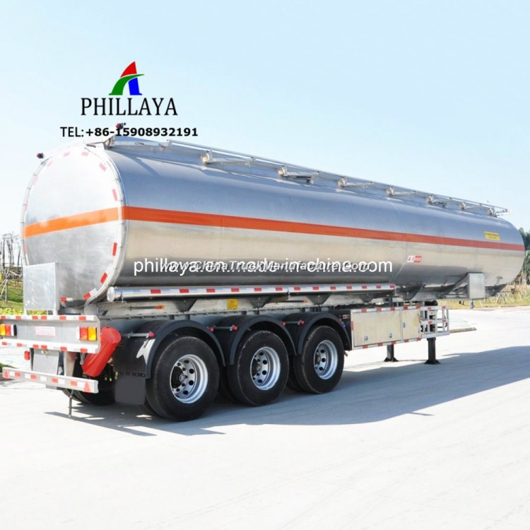 Fuel Diesel Gasoline Transport Storage Truck Semi Trailer Stainless Steel Storage Tank