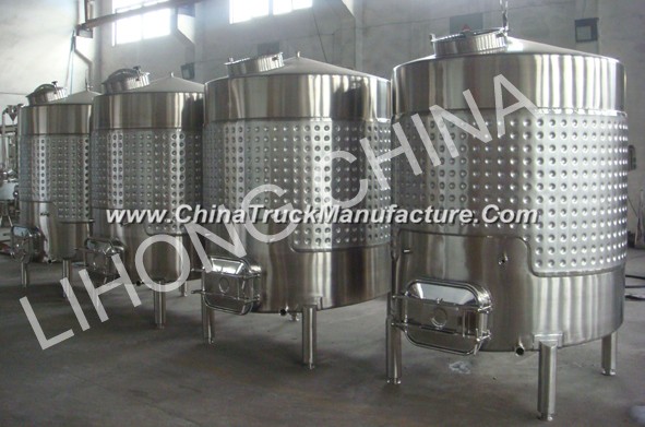 Stainless Steel Cooling Jacket Wine Storage Tank with Side Manhole