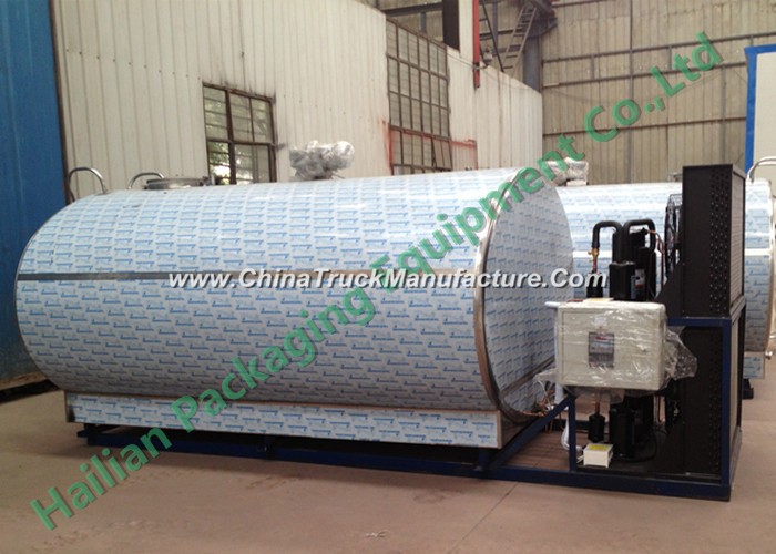 Horizontal Stainless Steel Milk Storage and Cooling Tank