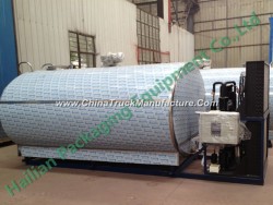 Horizontal Stainless Steel Milk Storage and Cooling Tank