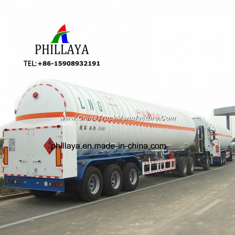 Storage Transport Gas Liquid Truck Semi Tanker Trailer LNG Tank