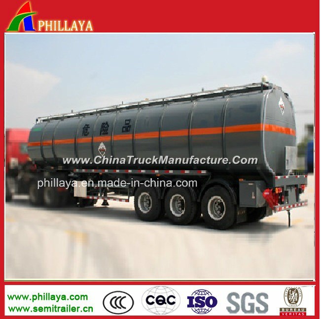 Asphalt Liquid Bitumen Heating Storage Truck Trailer / Bitumen Tank