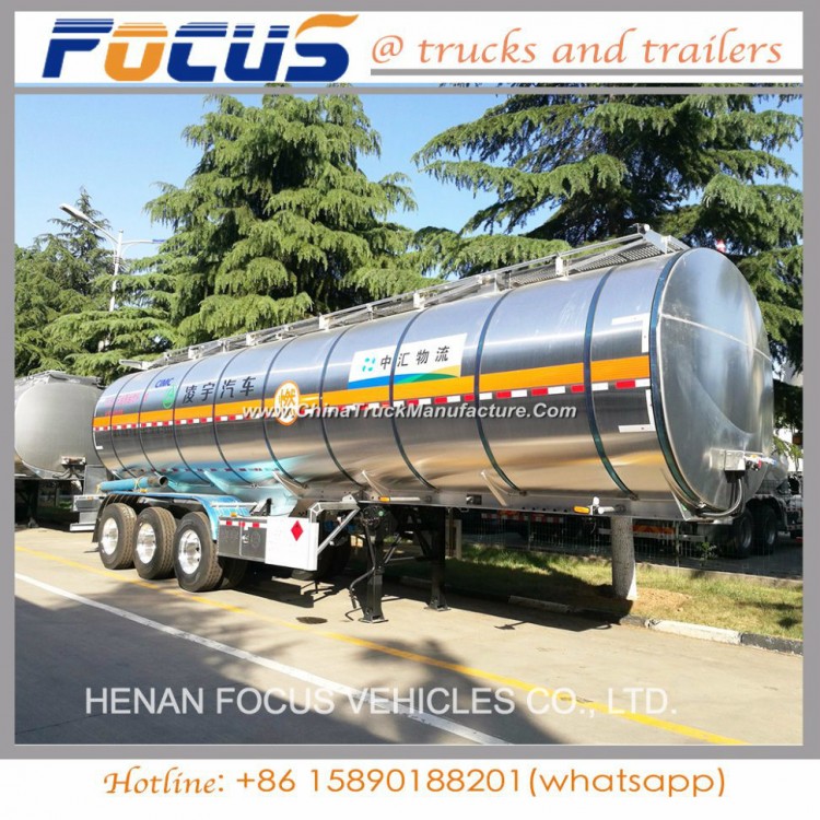 3 Axles Commercial Aluminum Petrol Tank for Truck Tractor Trailer