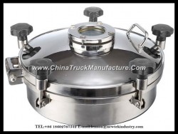 Circular Stainless Steel Tank Union Sight Glass Pressure Manway