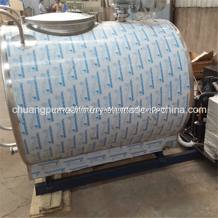 Horizontal Milk Cooling Tank with 500 Liter Capacity
