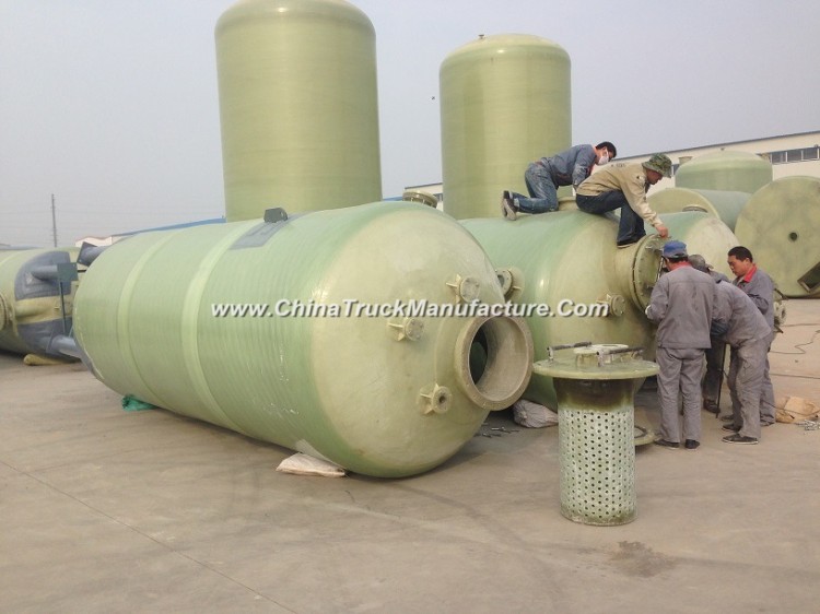 FRP Fiber Glass GRP Vessel Tank Conatiner for Chemical Solution or Water