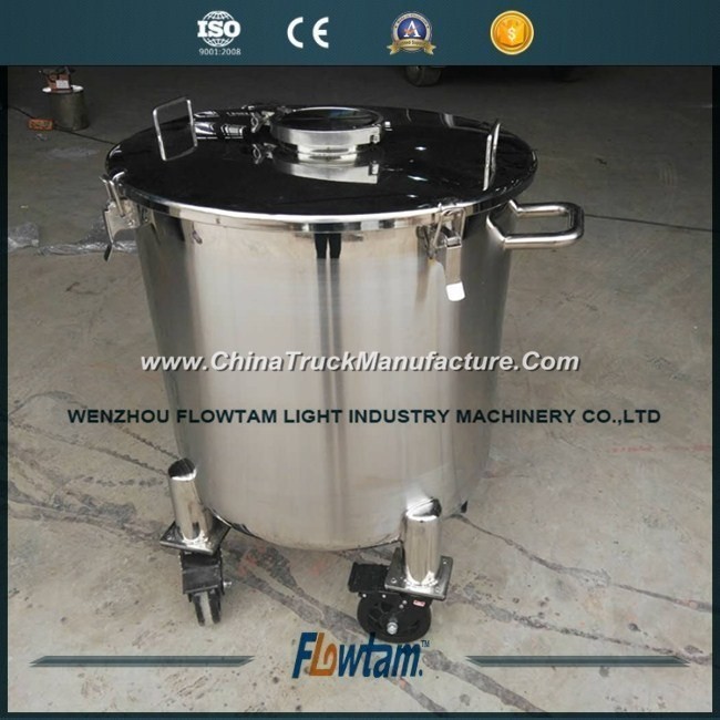 Stainless Steel Single Layer Storage Tank with Wheels