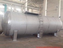 Large Outdoor Horizontal Stainless Steel Storage Tank