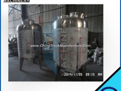 100L Sanitary Stainless Steel Steam Heating Cosmetics Mixing Tank