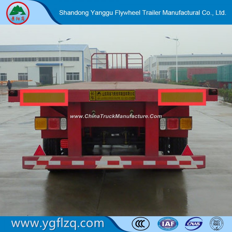 3 Axle 50ton Capacity/Container Transport/Cargo Transport Flatbed Semi Trailer with Twist Lock/China