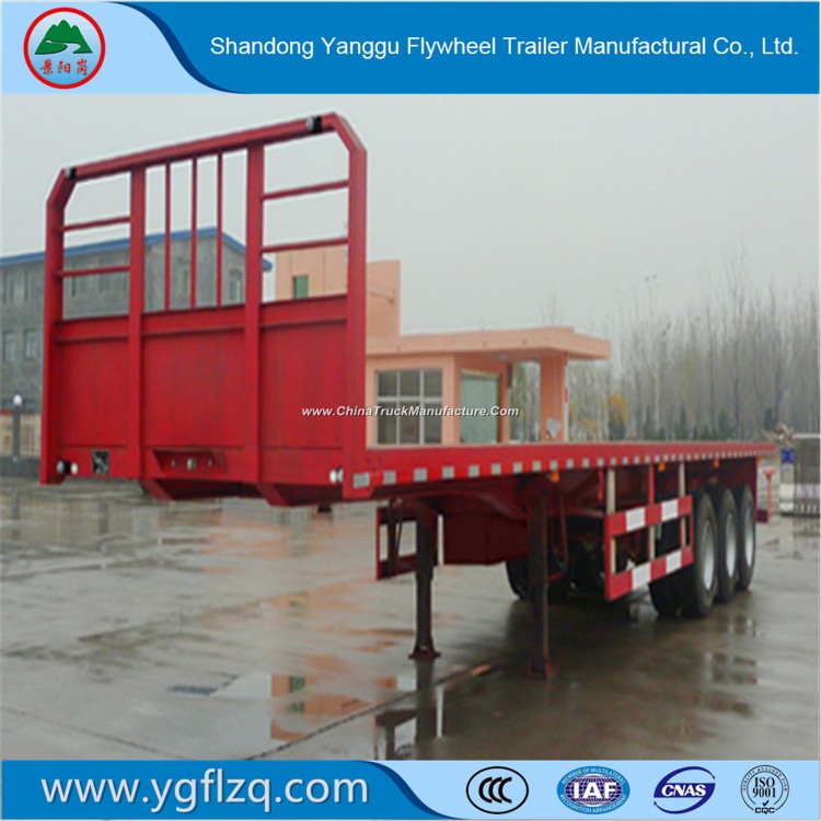 Cargo Flatbed Semi Trailer with High Strength Mechanical Suspension