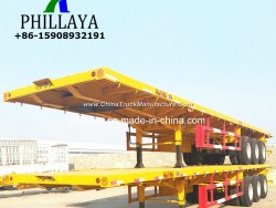 20FT 40FT Container Transport Truck Semi Flatbed Trailer