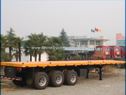 3 Axle 40FT Container Semitrailer 45t Flatbed Trailer for Sale
