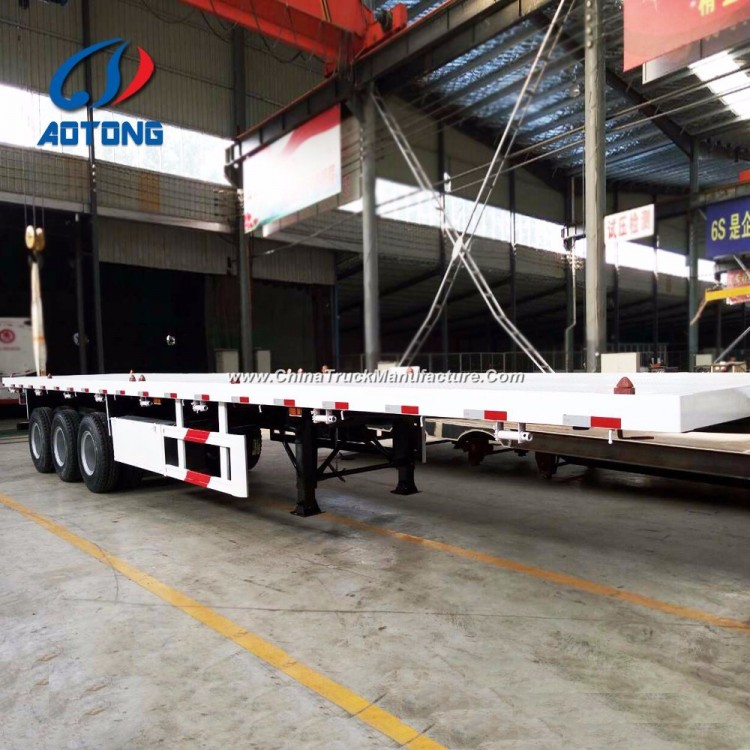 China Manufacture 20FT/40FT Flatbed Container Semi Trailers for Sale