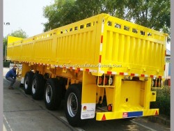 12.5m Flatbed Container Side Wall Cargo Semi Trailer with Locks