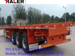 Chinese 40FT Tri-Axle 60 Ton Flatbed Container Semi-Trailer